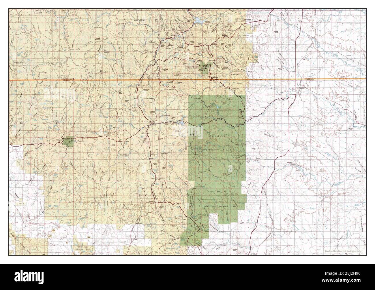 Mount Rushmore, South Dakota, map 1977, 1100000, United States of