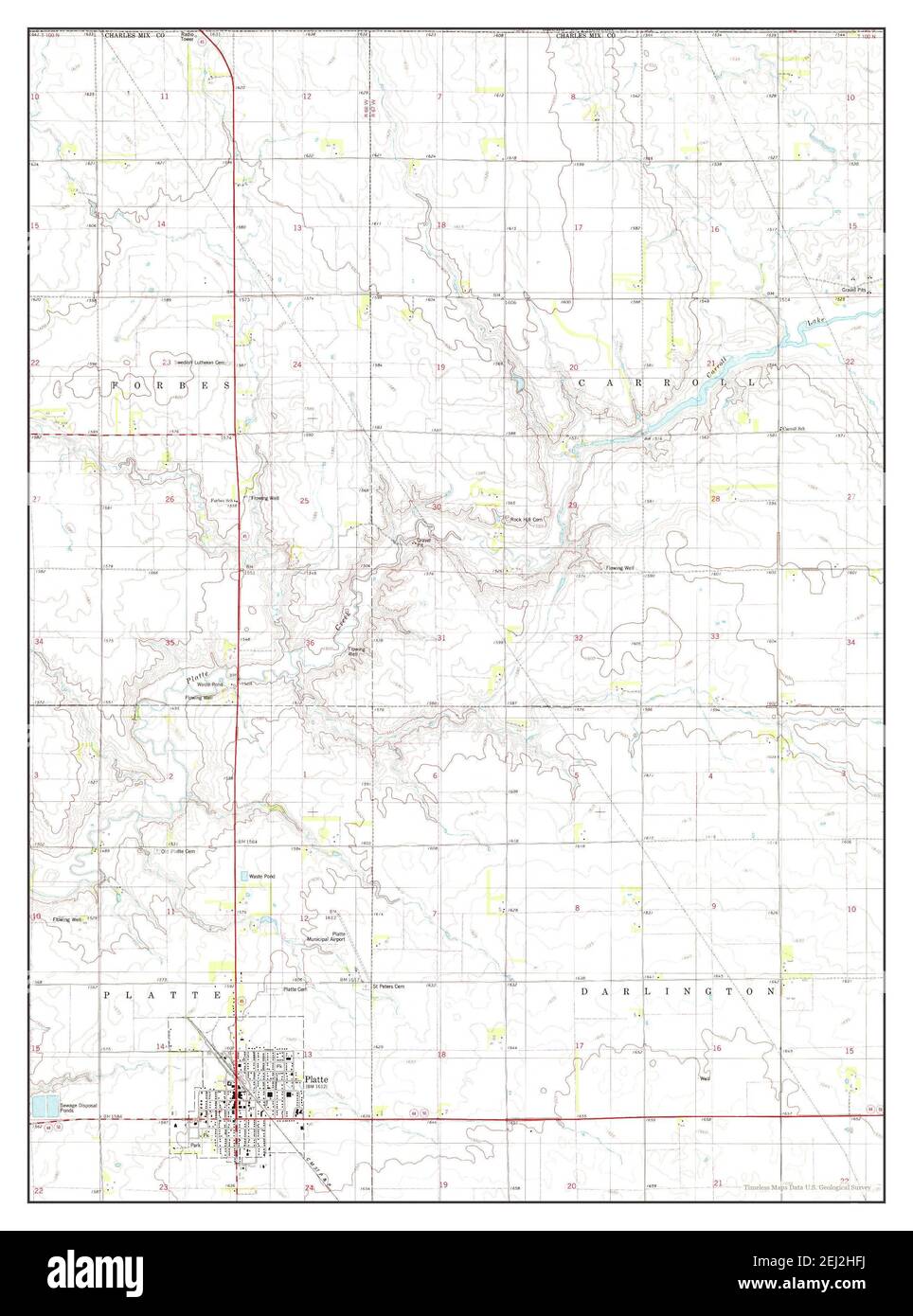 Platte South Dakota Map Platte South Dakota Map High Resolution Stock Photography And Images - Alamy