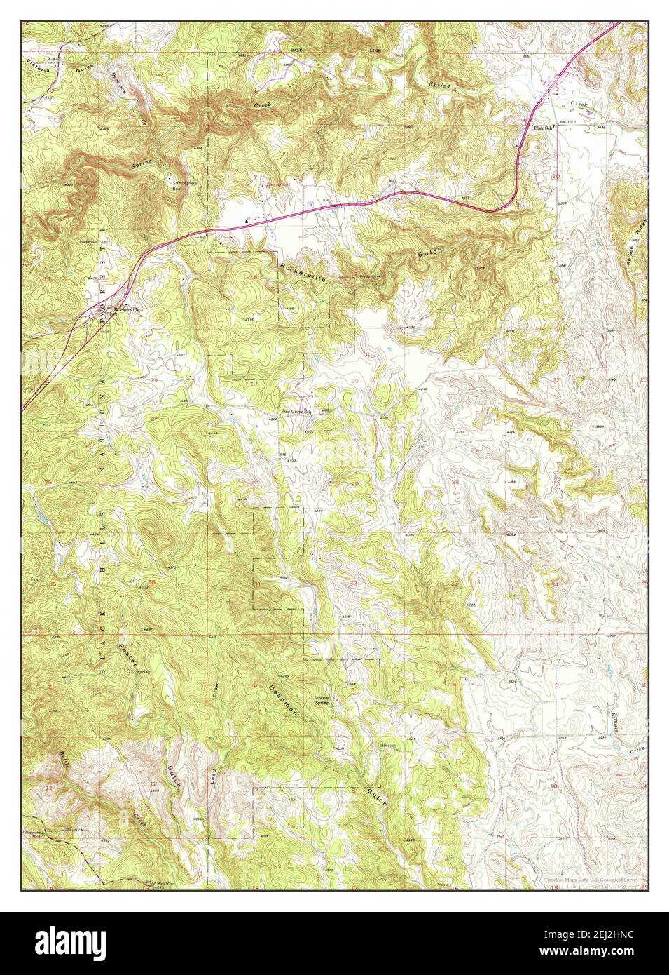 Rockerville, South Dakota, map 1954, 124000, United States of America by Timeless Maps, data U
