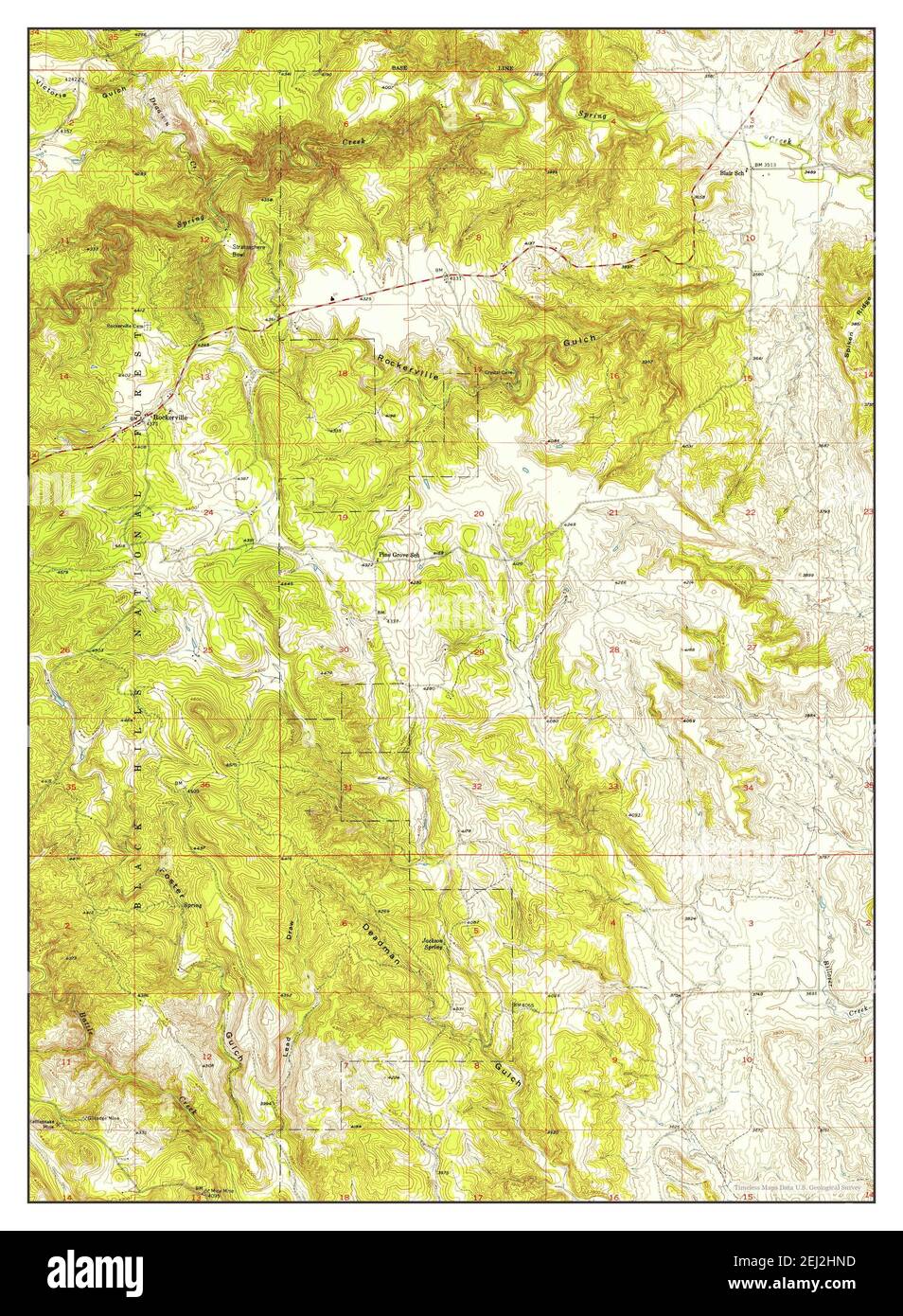 Rockerville, South Dakota, map 1954, 124000, United States of America by Timeless Maps, data U
