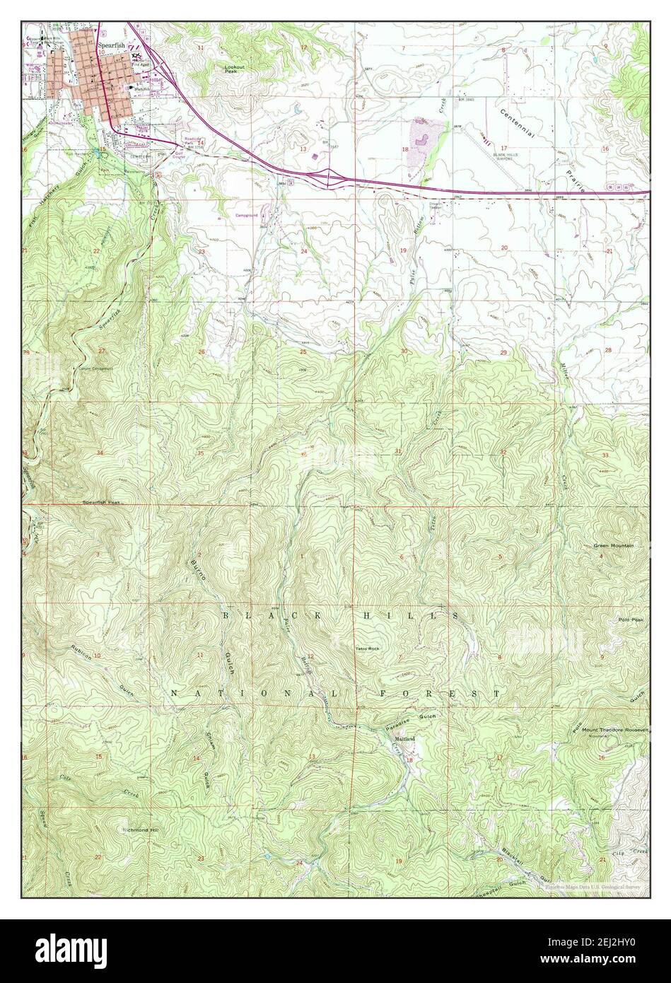 Map of spearfish south dakota hires stock photography and images Alamy