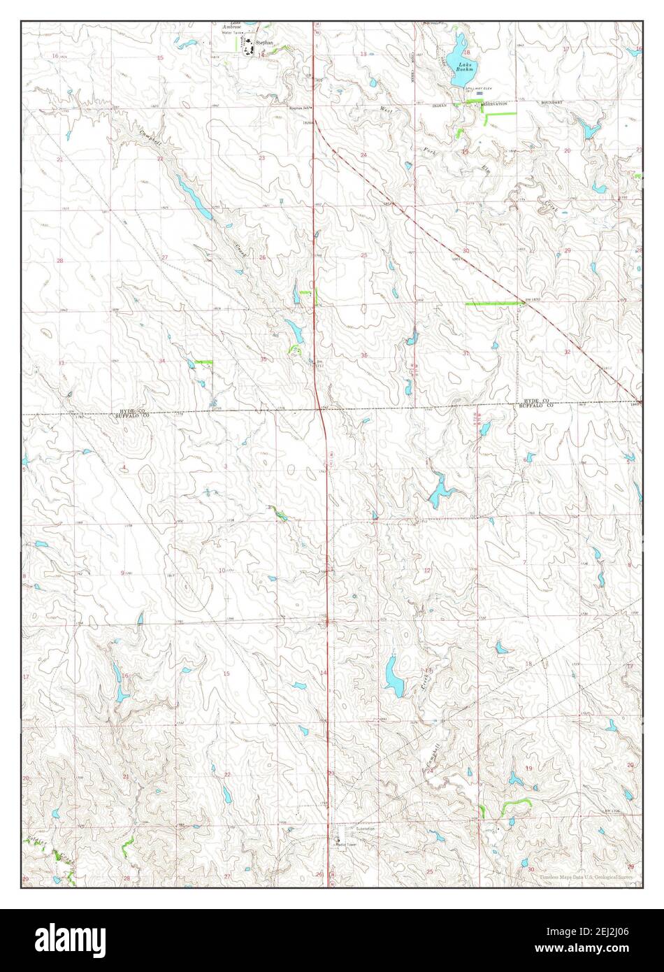 Map of stephan south dakota Cut Out Stock Images & Pictures Alamy