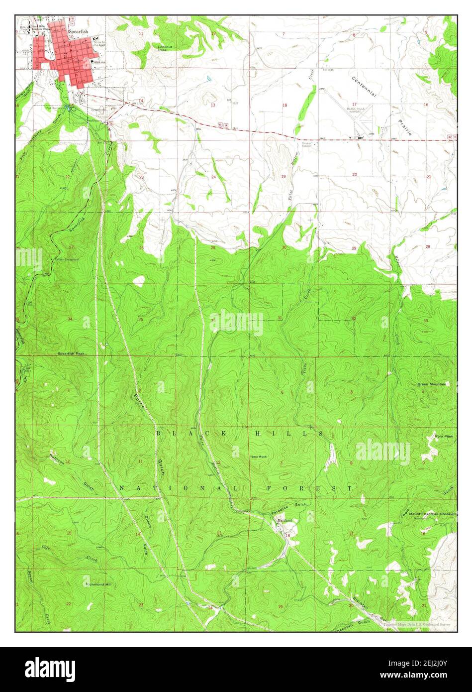 Map of spearfish south dakota hires stock photography and images Alamy