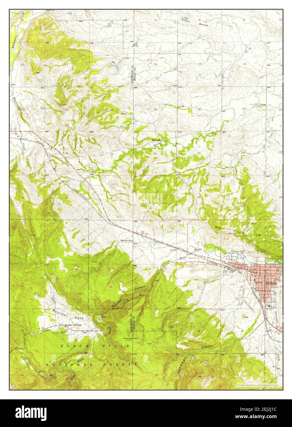 Map of sturgis south dakota Cut Out Stock Images & Pictures Alamy