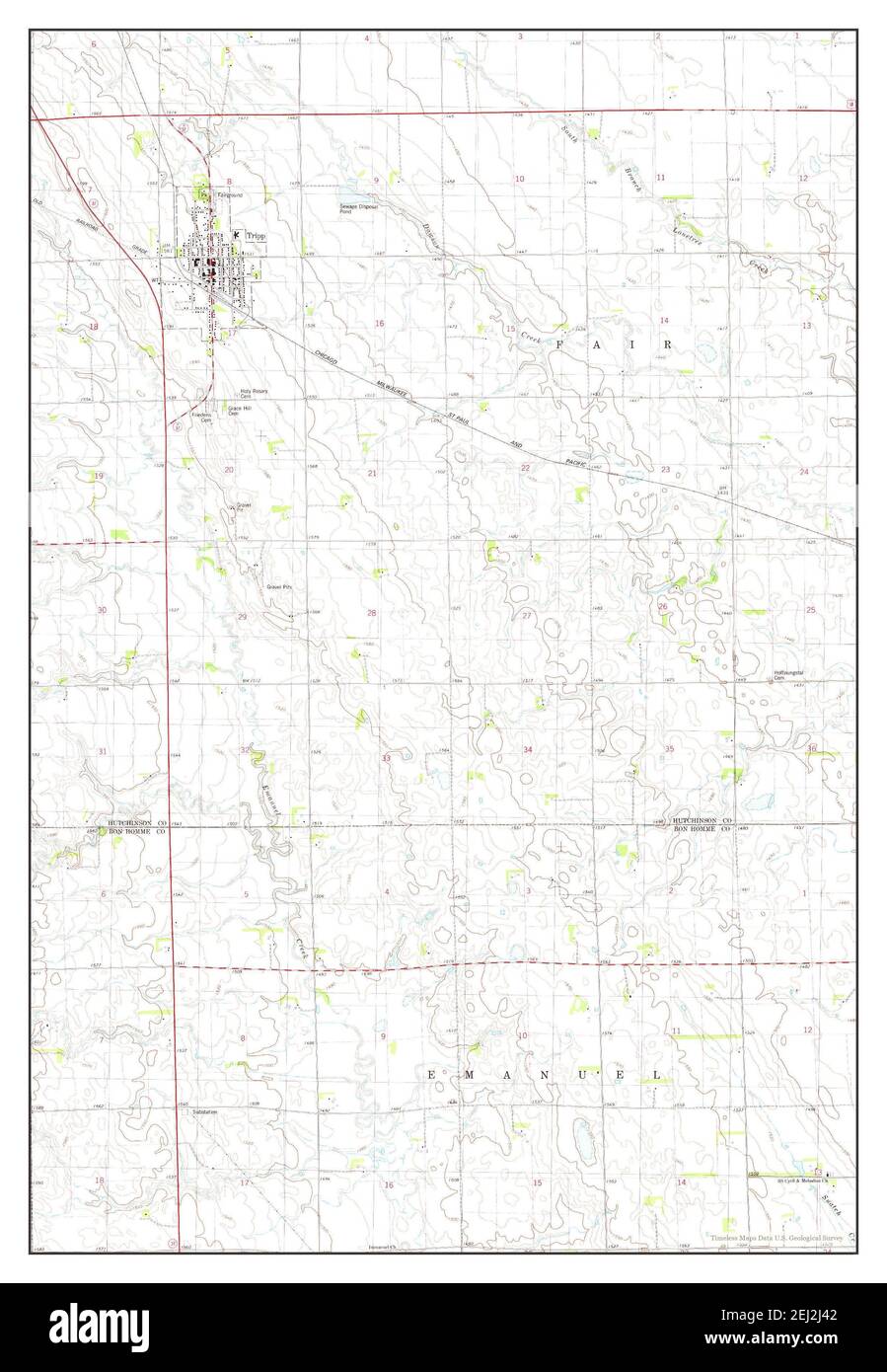 Tripp, South Dakota, map 1978, 124000, United States of America by