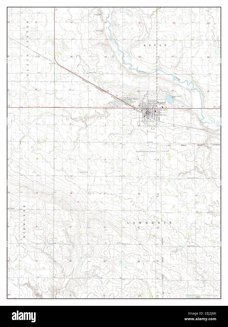 Map of wagner south dakota Cut Out Stock Images & Pictures Alamy
