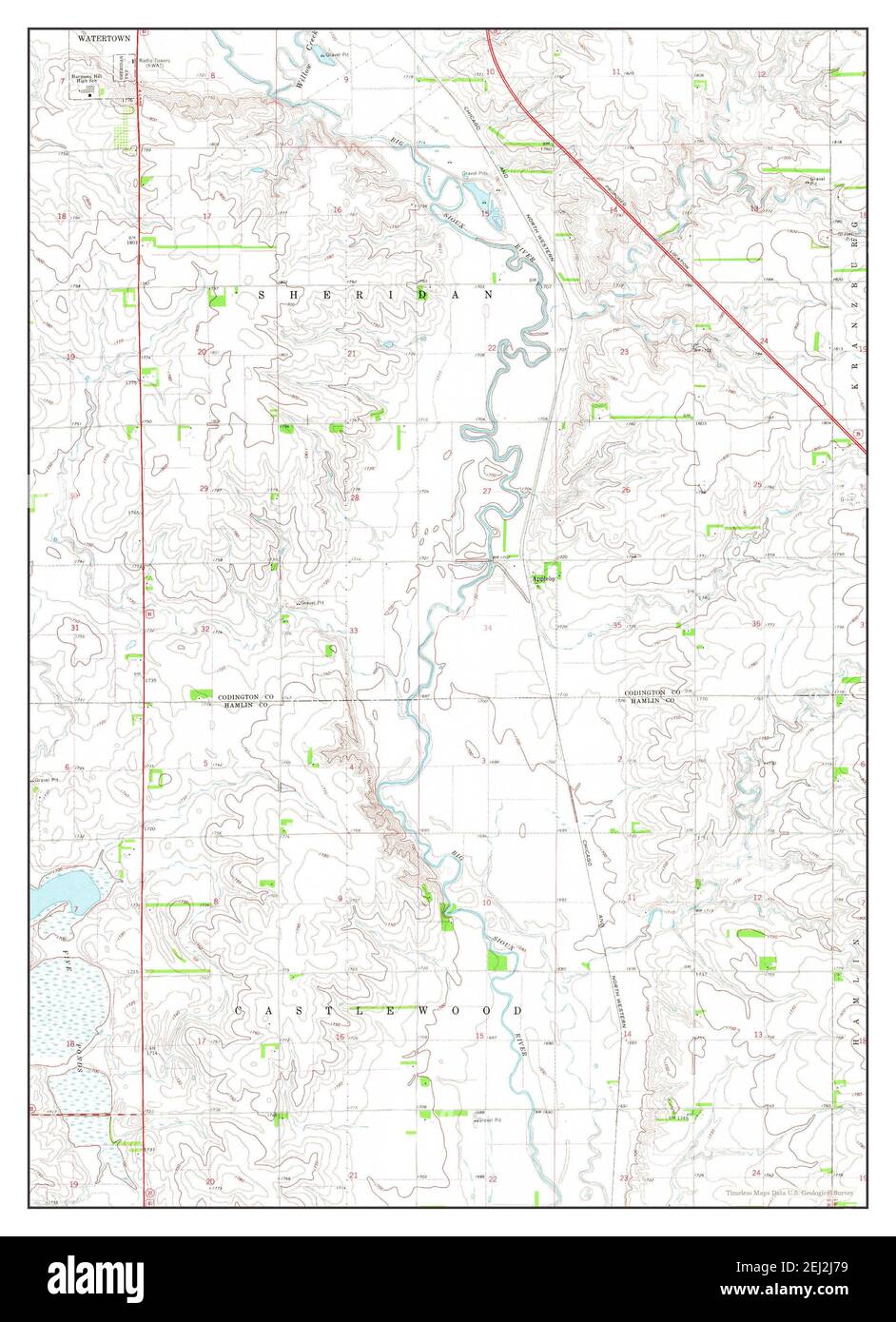 Watertown SE, South Dakota, map 1969, 1:24000, United States of America ...