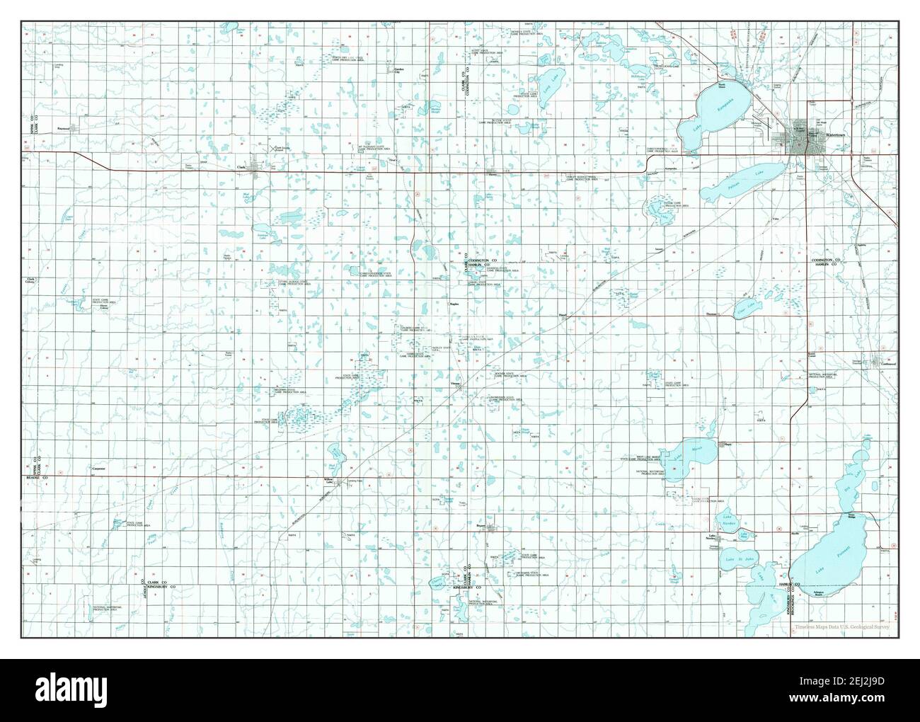 Watertown, South Dakota, map 1985, 1100000, United States of America
