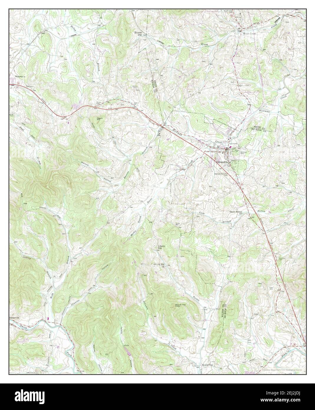 Alexandria, Tennessee, map 1958, 124000, United States of America by Timeless Maps, data U.S