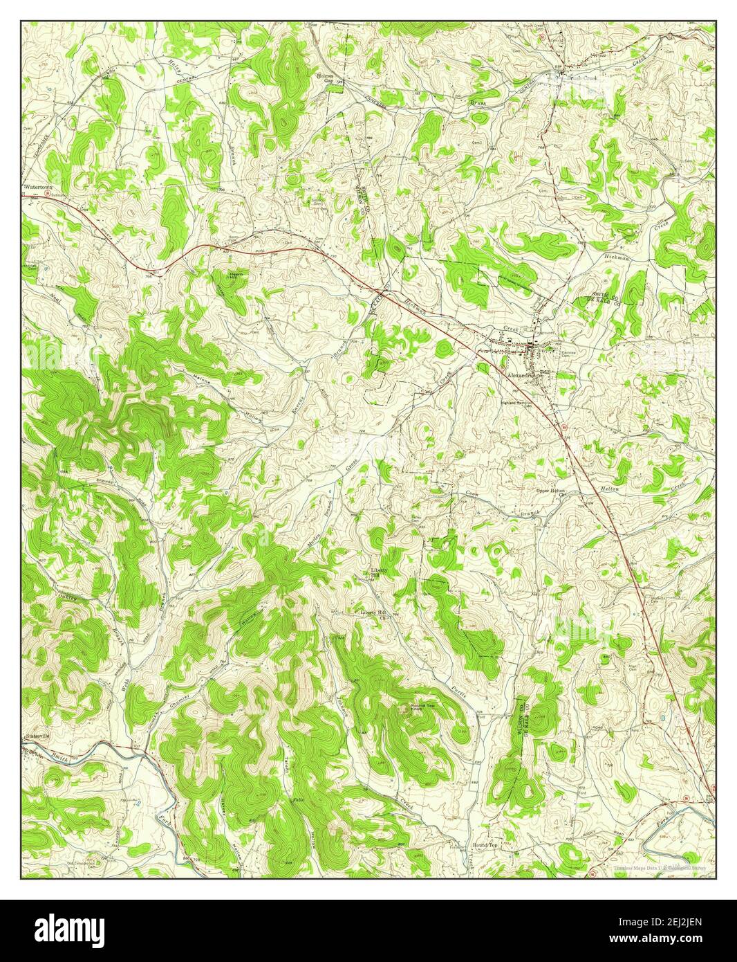 Alexandria, Tennessee, map 1958, 124000, United States of America by