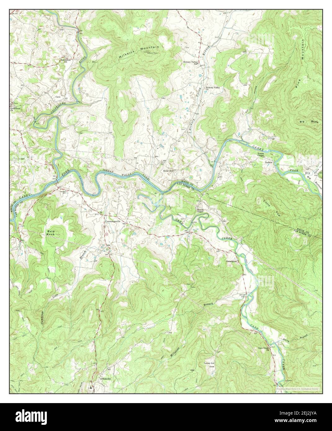 Bald Knob, Tennessee, map 1956, 124000, United States of America by
