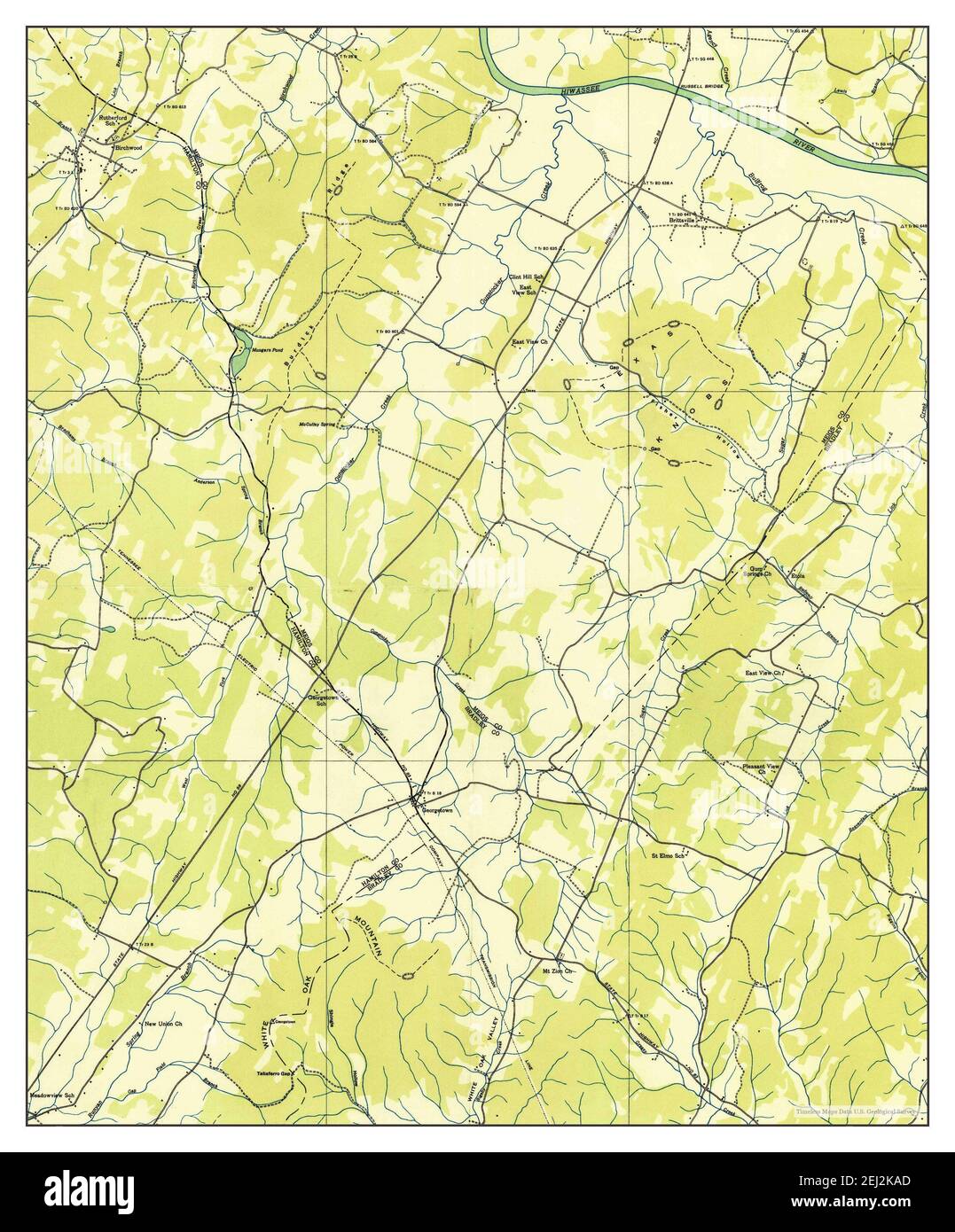 Birchwood, Tennessee, map 1935, 124000, United States of America by
