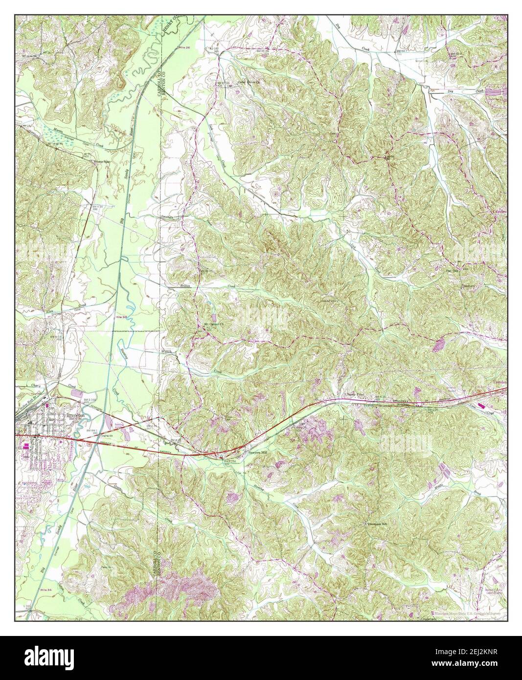 Bruceton, Tennessee, map 1950, 124000, United States of America by