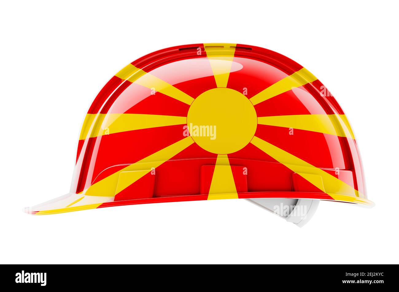 Hard hat with Macedonian flag, 3D rendering isolated on white background Stock Photo Alamy