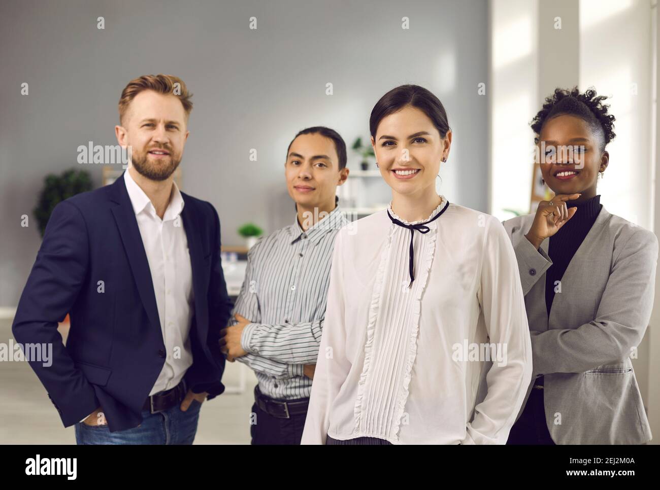 Business collaboration and team of mixed race specialists concept Stock Photo
