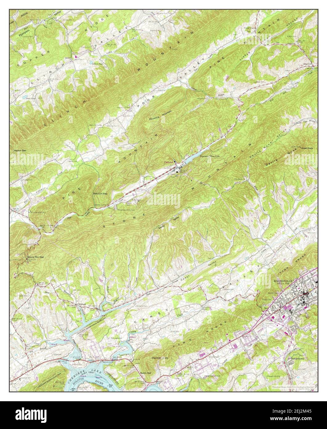 Camelot, Tennessee, map 1961, 124000, United States of America by