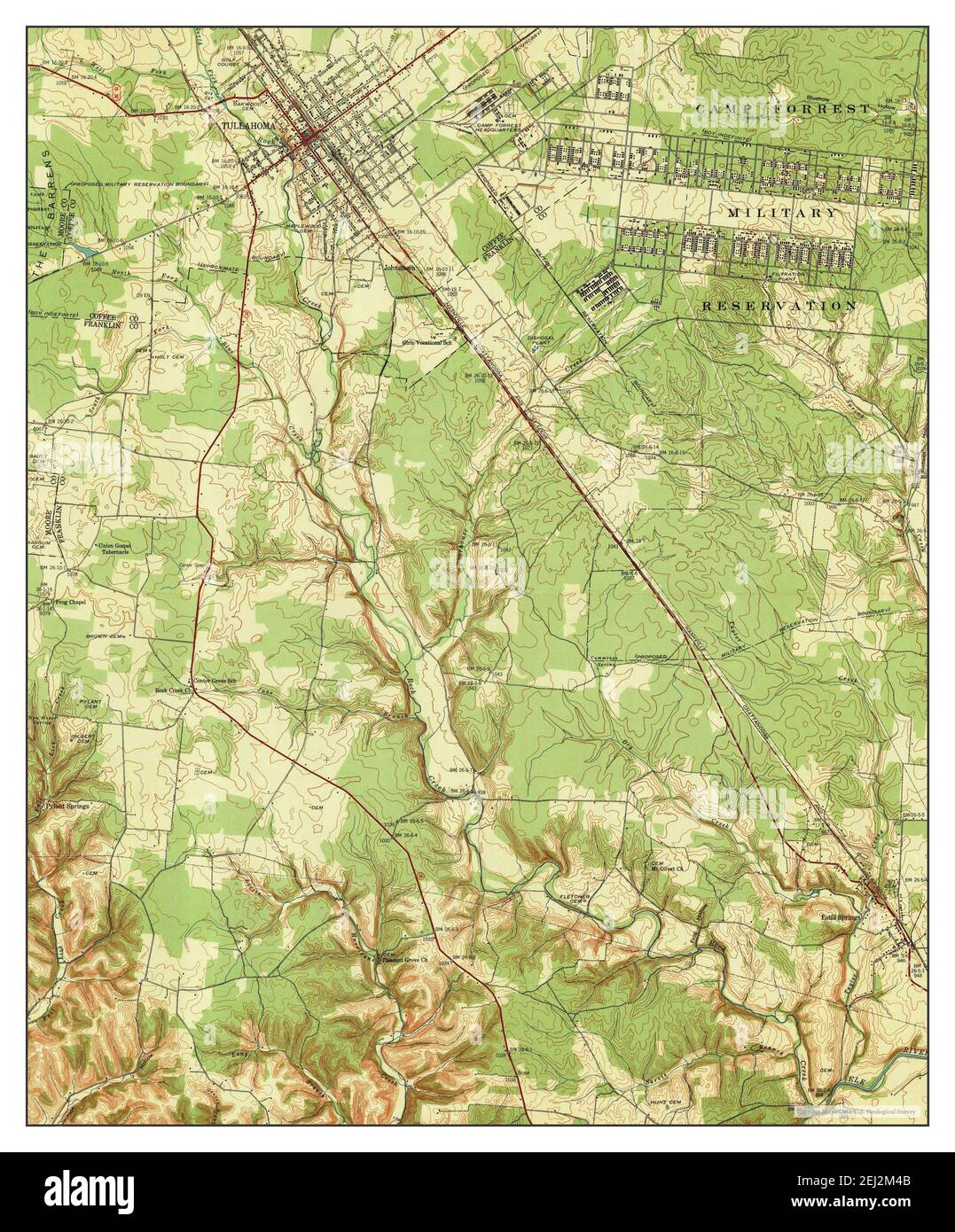Tva Maps And Surveys Camp Forrest, Tennessee, Map 1941, 1:24000, United States Of America By  Timeless Maps, Data U.s. Geological Survey Stock Photo - Alamy
