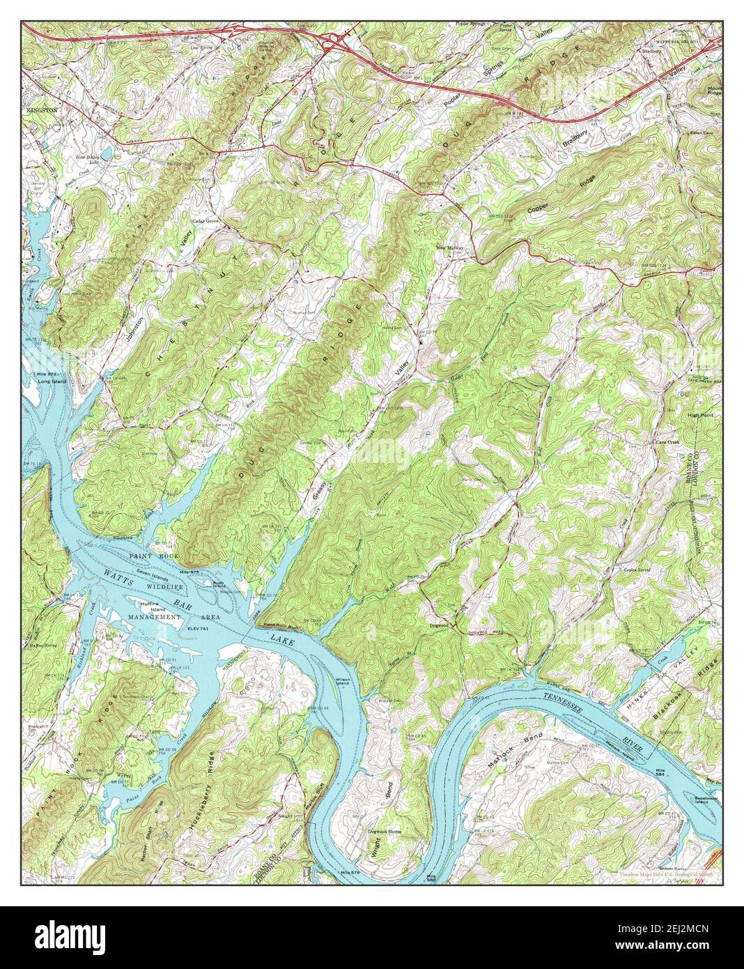 Cave Creek, Tennessee, map 1968, 1:24000, United States of America by Timeless Maps, data U.S. Geological Survey Stock Photo