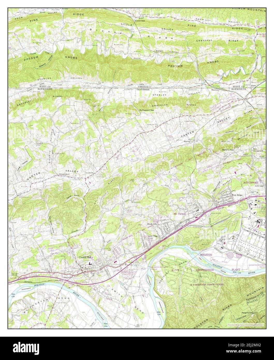 Church Hill, Tennessee, map 1959, 1:24000, United States of America by 