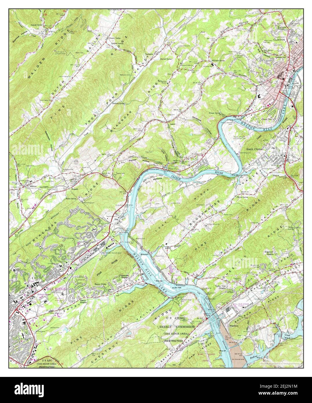 Clifton, Tennessee, map 1968, 124000, United States of America by