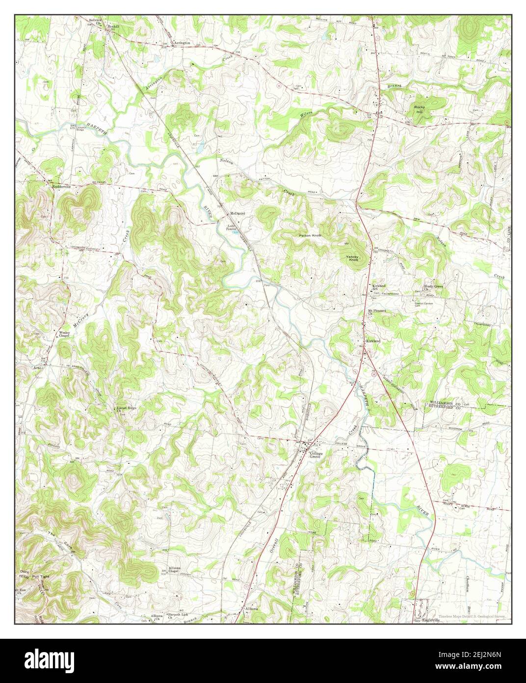 College Grove Tn Map College Grove, Tennessee, Map 1957, 1:24000, United States Of America By  Timeless Maps, Data U.s. Geological Survey Stock Photo - Alamy