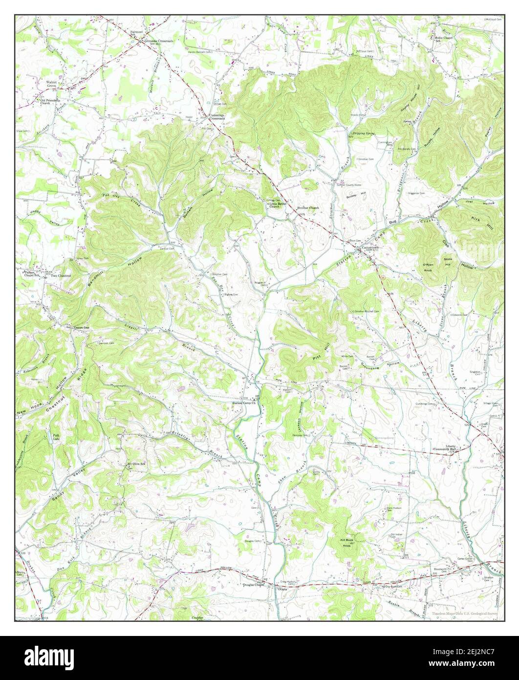 Cottontown, Tennessee, map 1953, 124000, United States of America by