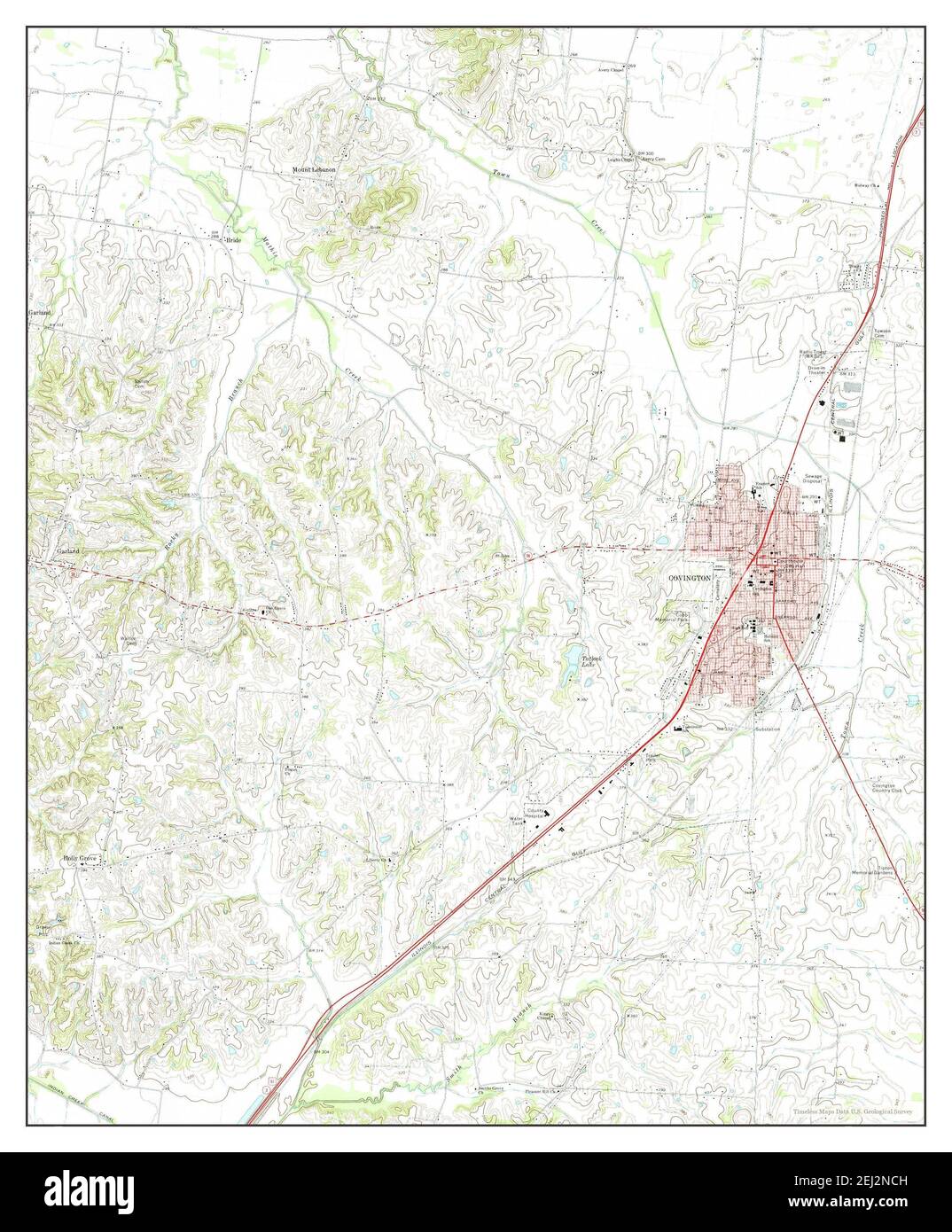 Covington, Tennessee, map 1972, 124000, United States of America by