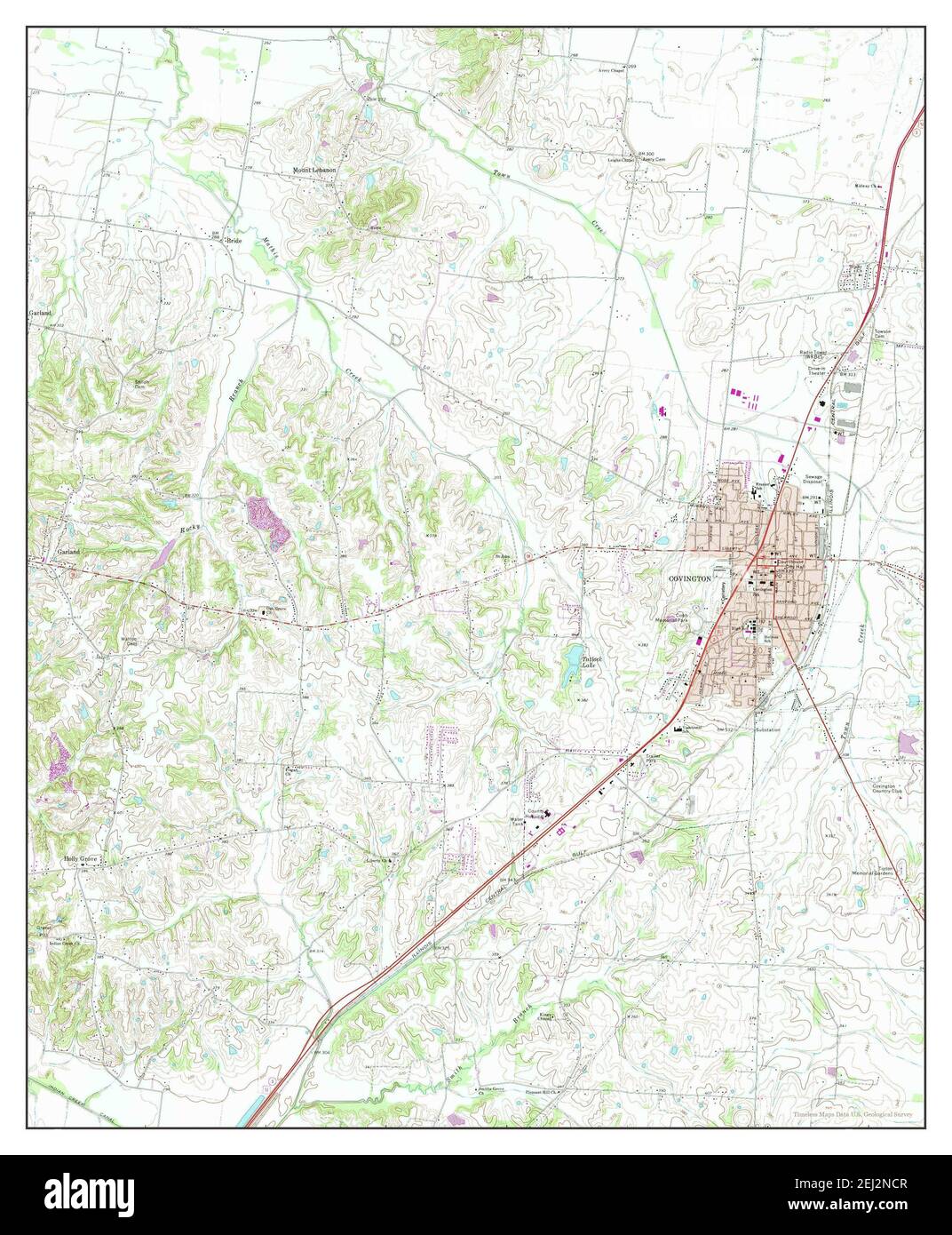 Covington, Tennessee, map 1972, 124000, United States of America by Timeless Maps, data U.S