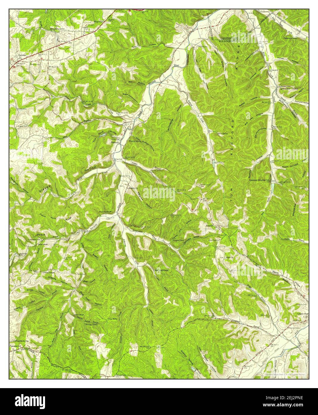 Fairview, Tennessee, map 1951, 124000, United States of America by