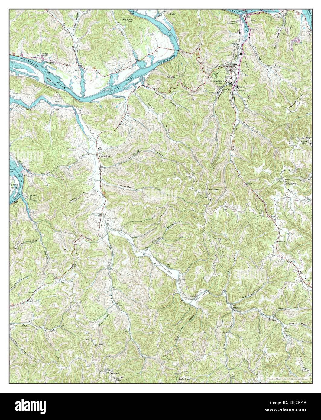 Gainesboro, Tennessee, map 1968, 124000, United States of America by