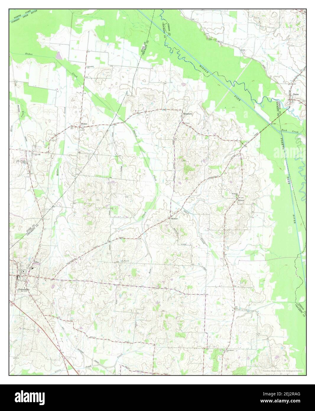 Friendship, Tennessee, map 1965, 124000, United States of America by Timeless Maps, data U.S