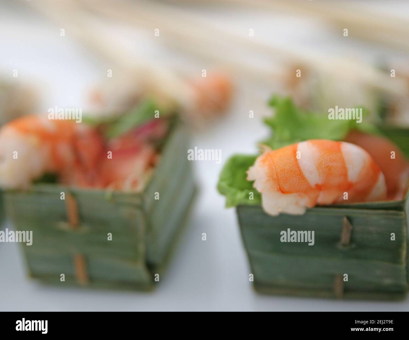 Appetising of different types of finger food for appetizer. Selective focus Stock Photo