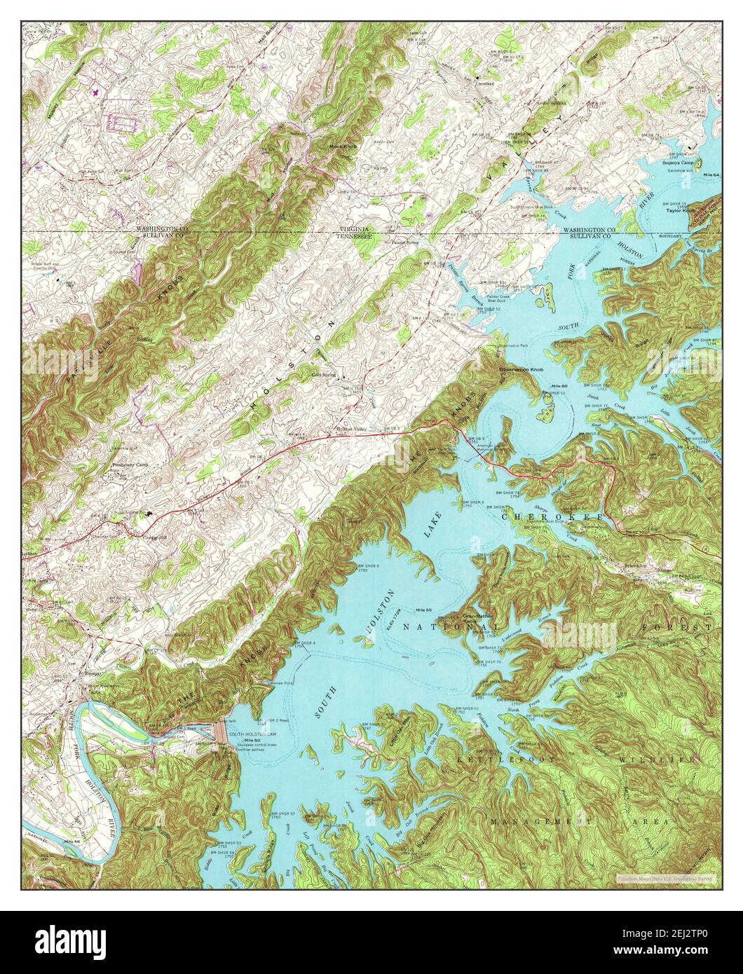 South Holston Lake Map Holston Valley Hi-Res Stock Photography And Images - Alamy