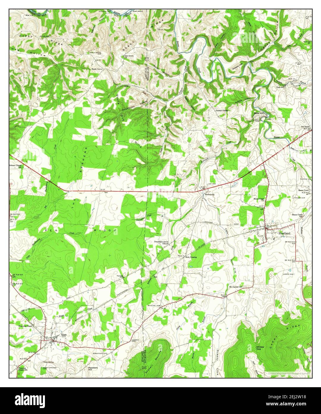 Huntland, Tennessee, map 1947, 124000, United States of America by Timeless Maps, data U.S