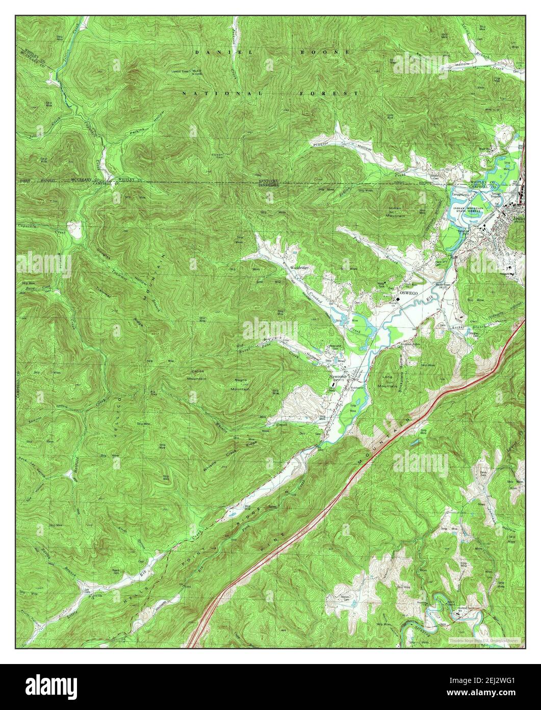 Jellico West, Tennessee, map 1979, 124000, United States of America by