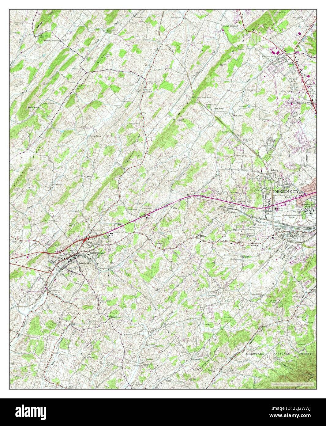Jonesboro, Tennessee, map 1959, 1:24000, United States of America by ...