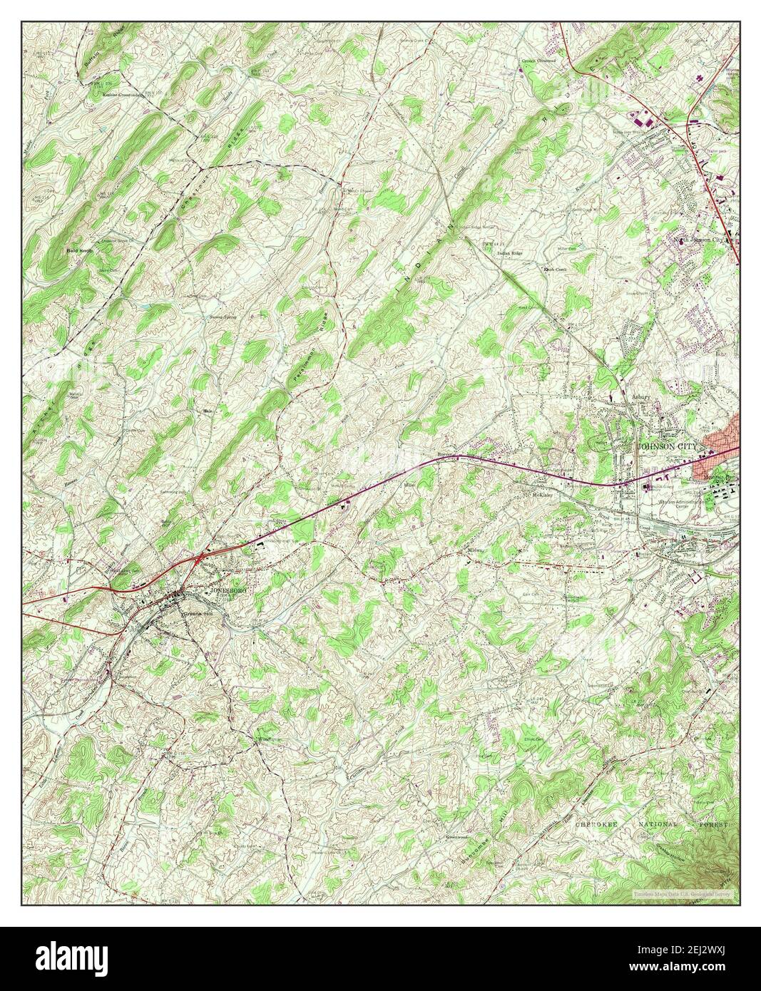 Jonesboro, Tennessee, map 1959, 1:24000, United States of America by ...