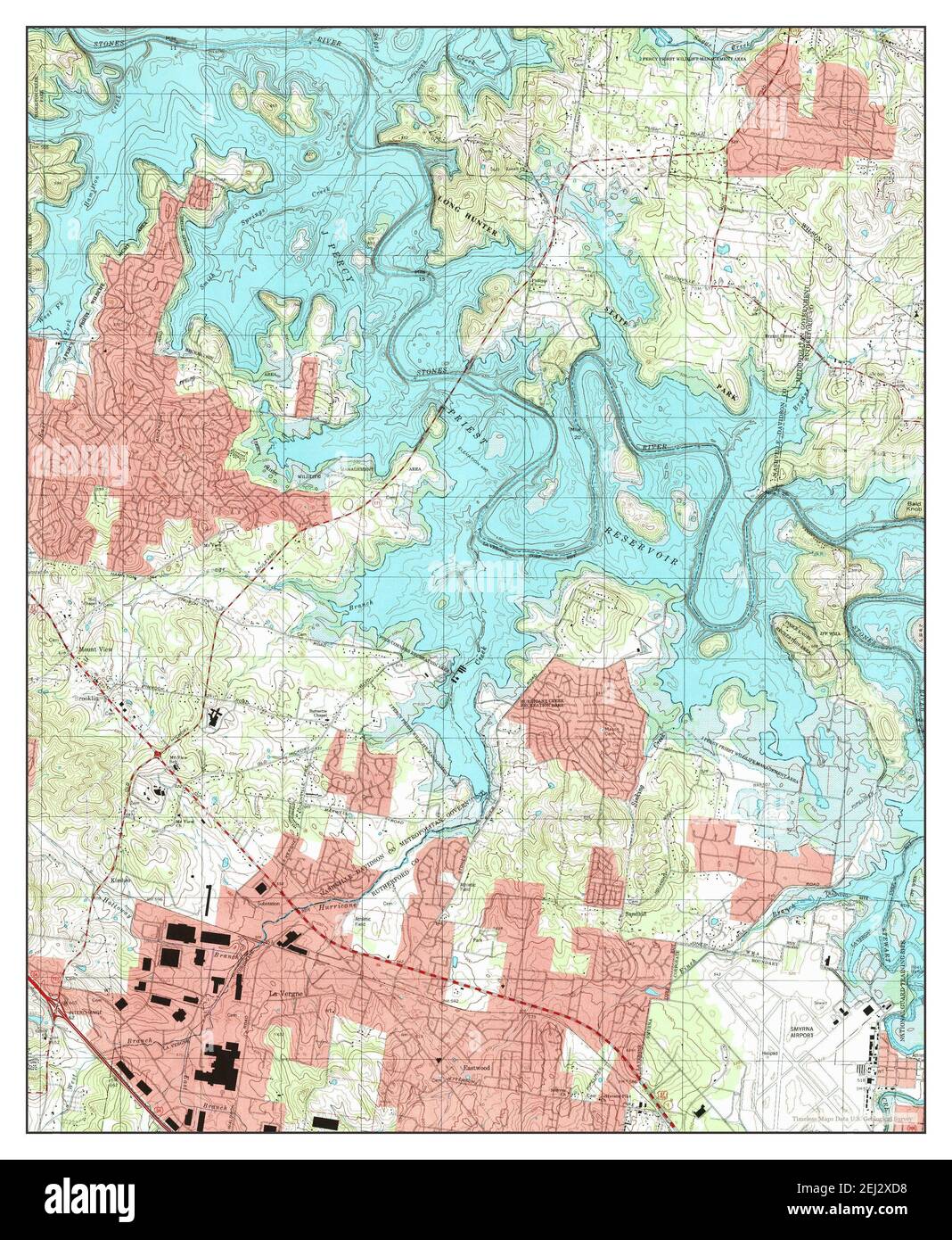 La Vergne, Tennessee, map 1997, 124000, United States of America by