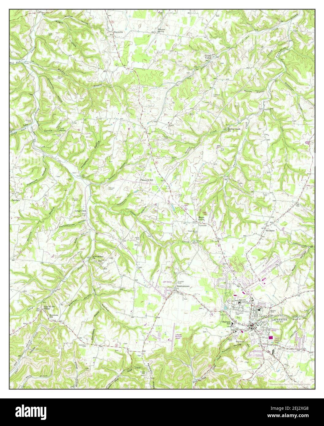 Lafayette, Tennessee, map 1958, 124000, United States of America by