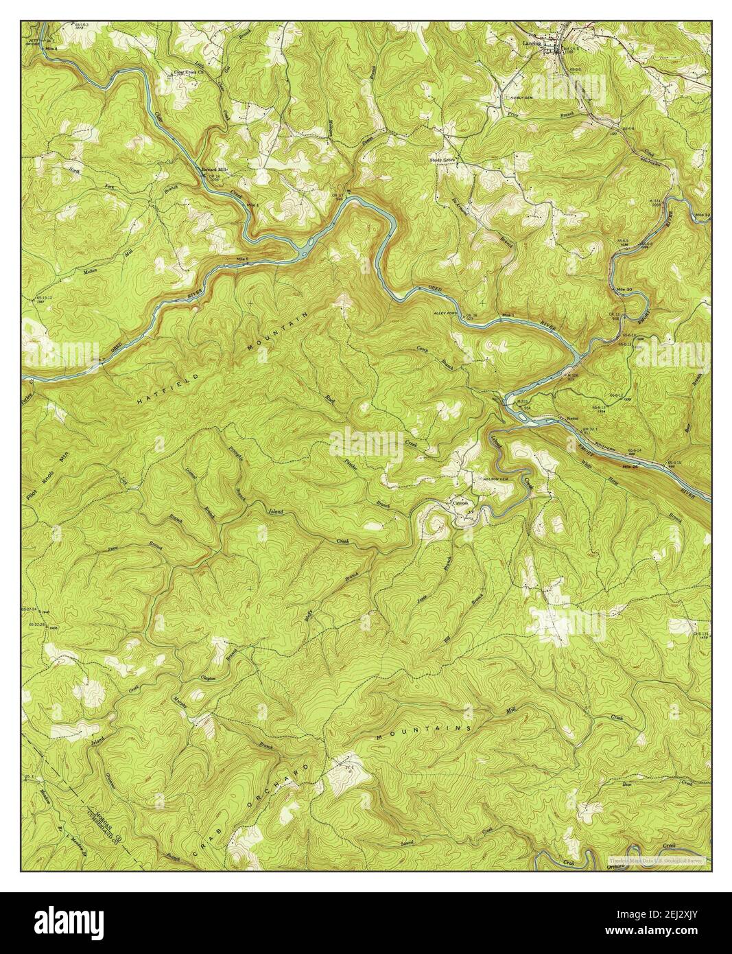 Lancing, Tennessee, map 1946, 124000, United States of America by