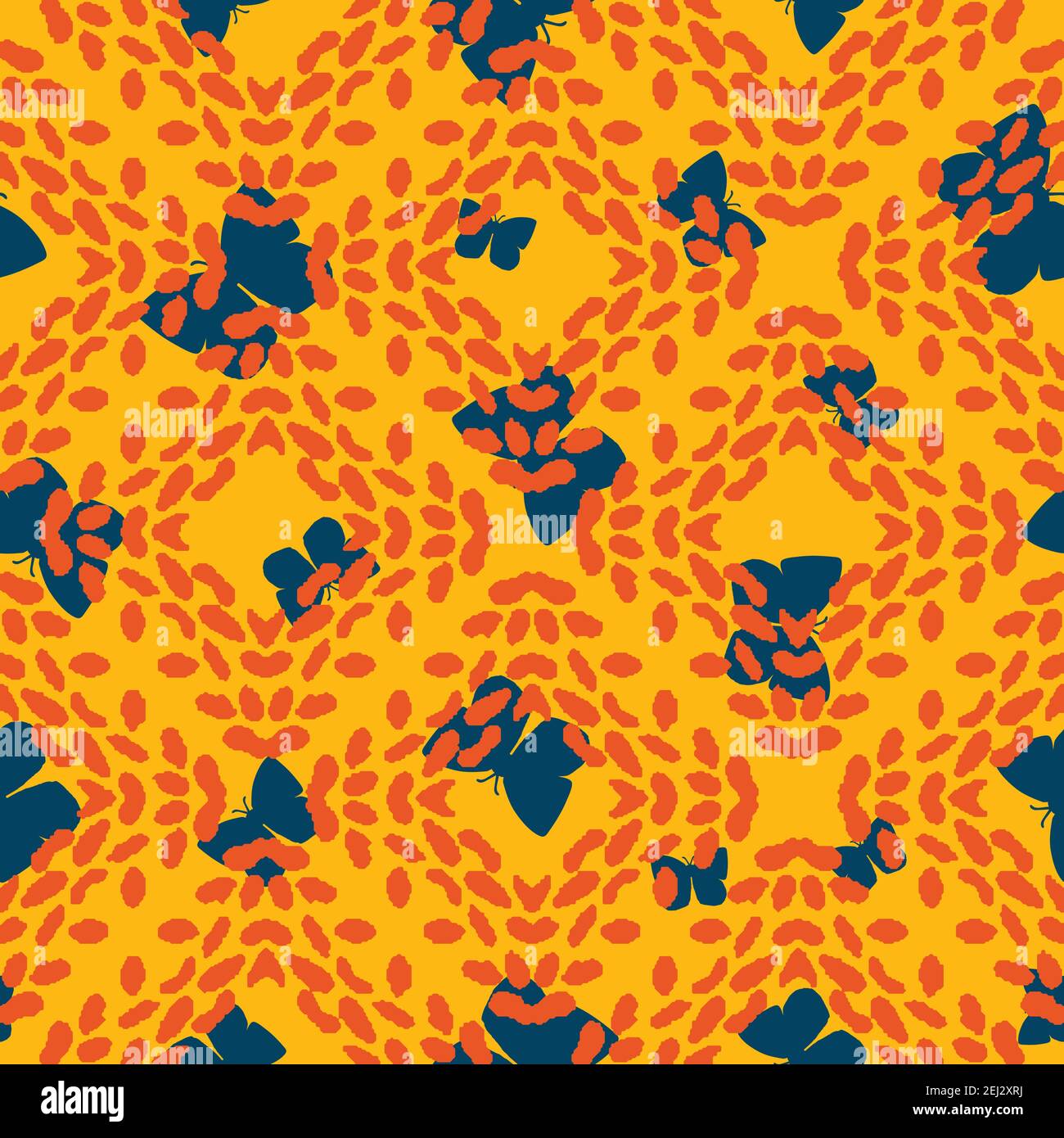 Seamless background silhouettes butterflies Stock Vector Images - Alamy