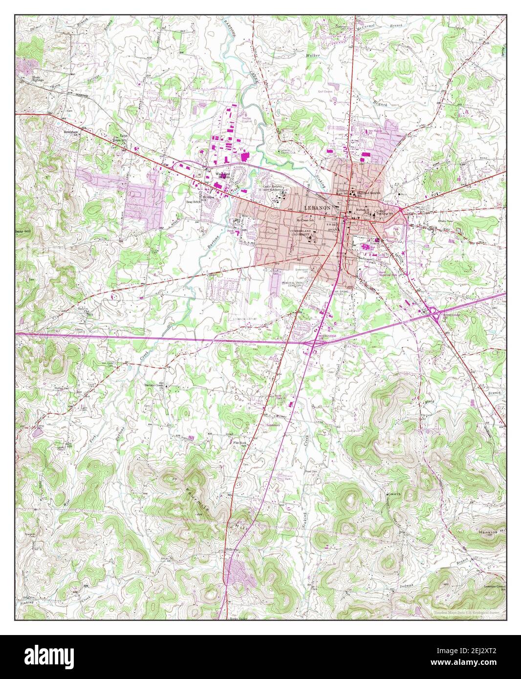 Lebanon, Tennessee, map 1951, 124000, United States of America by