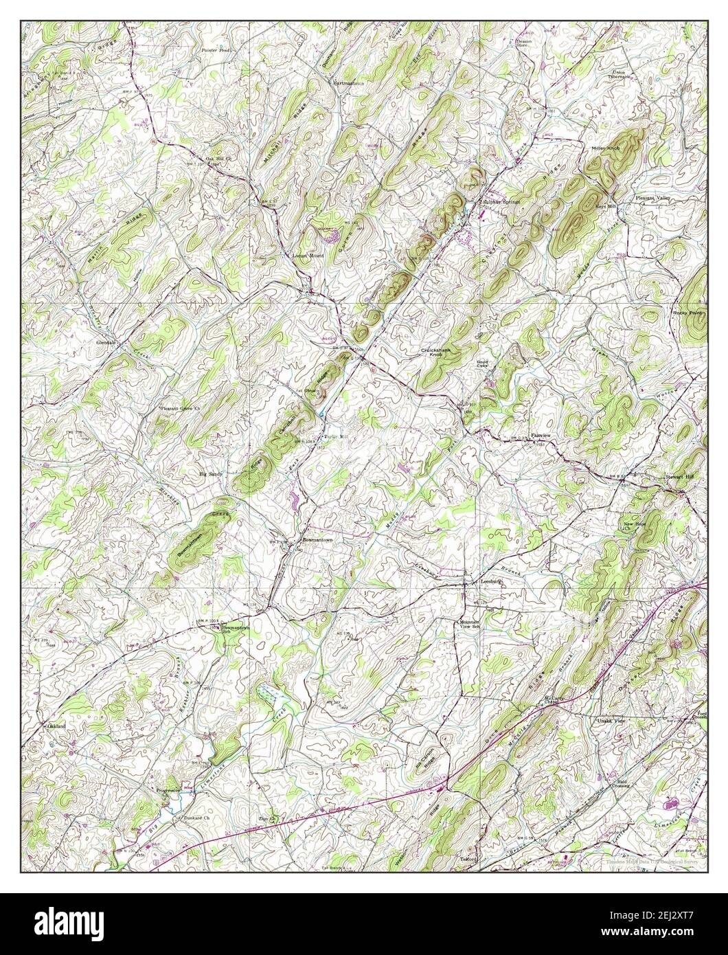 Leesburg, Tennessee, map 1939, 1:24000, United States of America by Timeless Maps, data U.S. Geological Survey Stock Photo