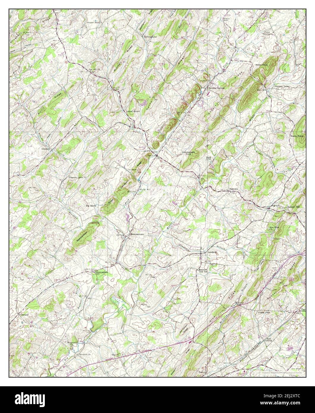 Leesburg, Tennessee, map 1939, 1:24000, United States of America by Timeless Maps, data U.S. Geological Survey Stock Photo