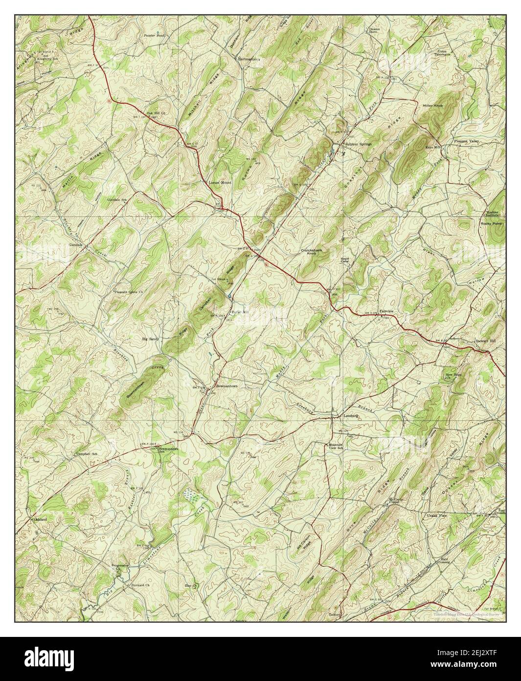 Leesburg, Tennessee, map 1939, 1:24000, United States of America by Timeless Maps, data U.S. Geological Survey Stock Photo