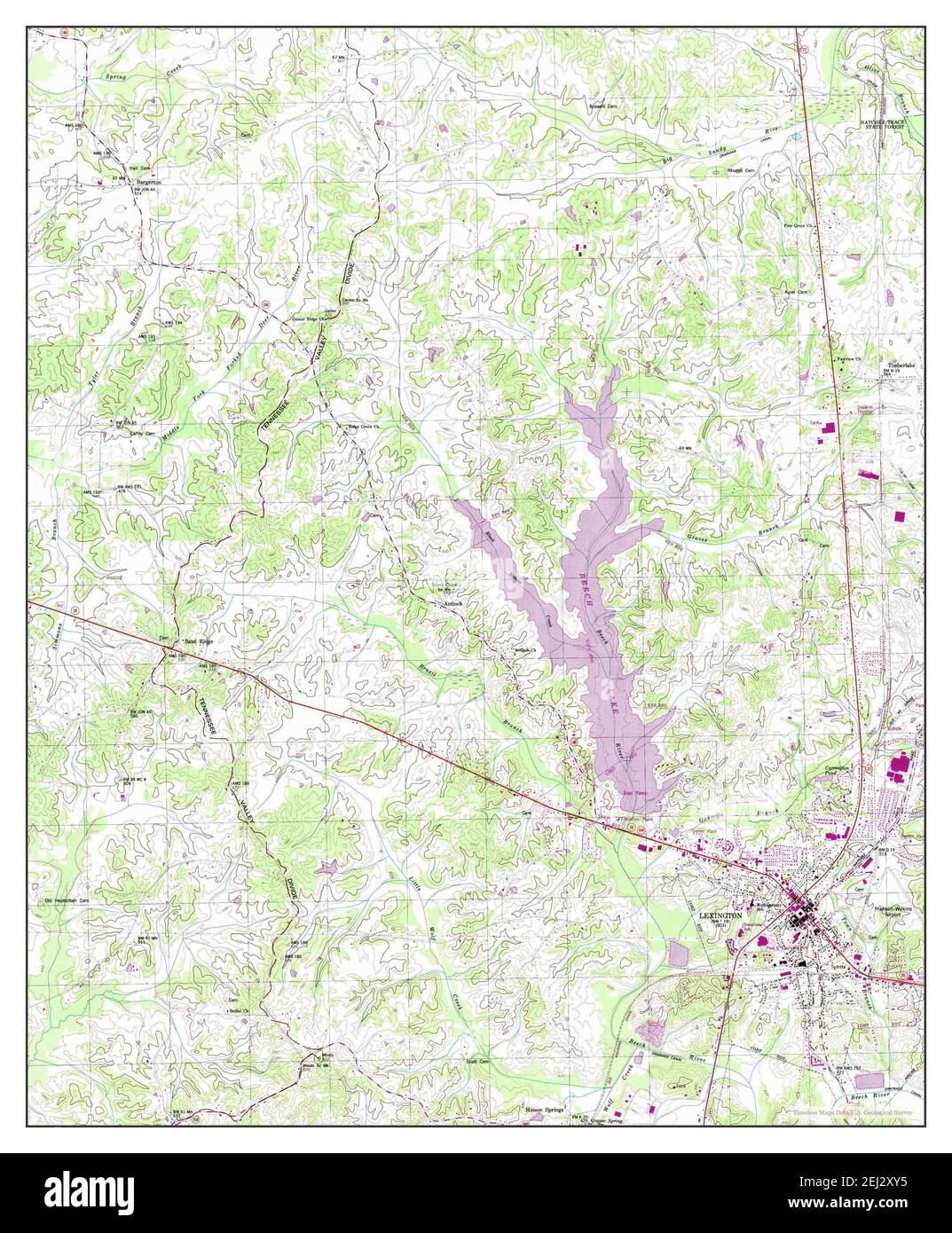 Lexington, Tennessee, map 1950, 124000, United States of America by