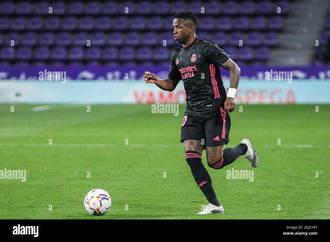Vinicius Jr of Real Madrid during the Spanish championship La Liga football match between Real Valladolid and Real Madrid on February 20 / LM Stock Photo