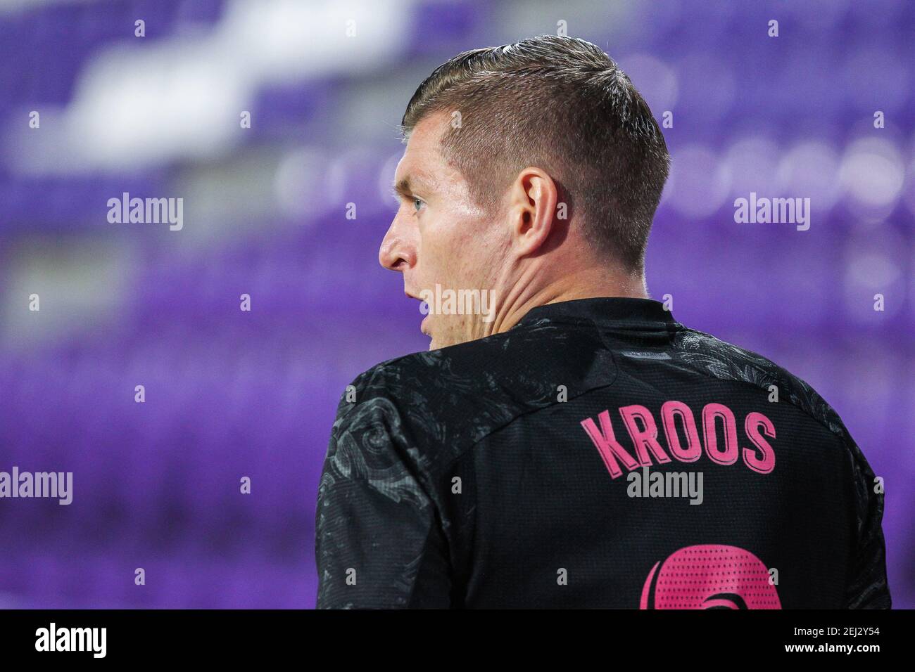 Toni Kroos of Real Madrid during the Spanish championship La Liga football match between Real Valladolid and Real Madrid on February 20, / LM Stock Photo