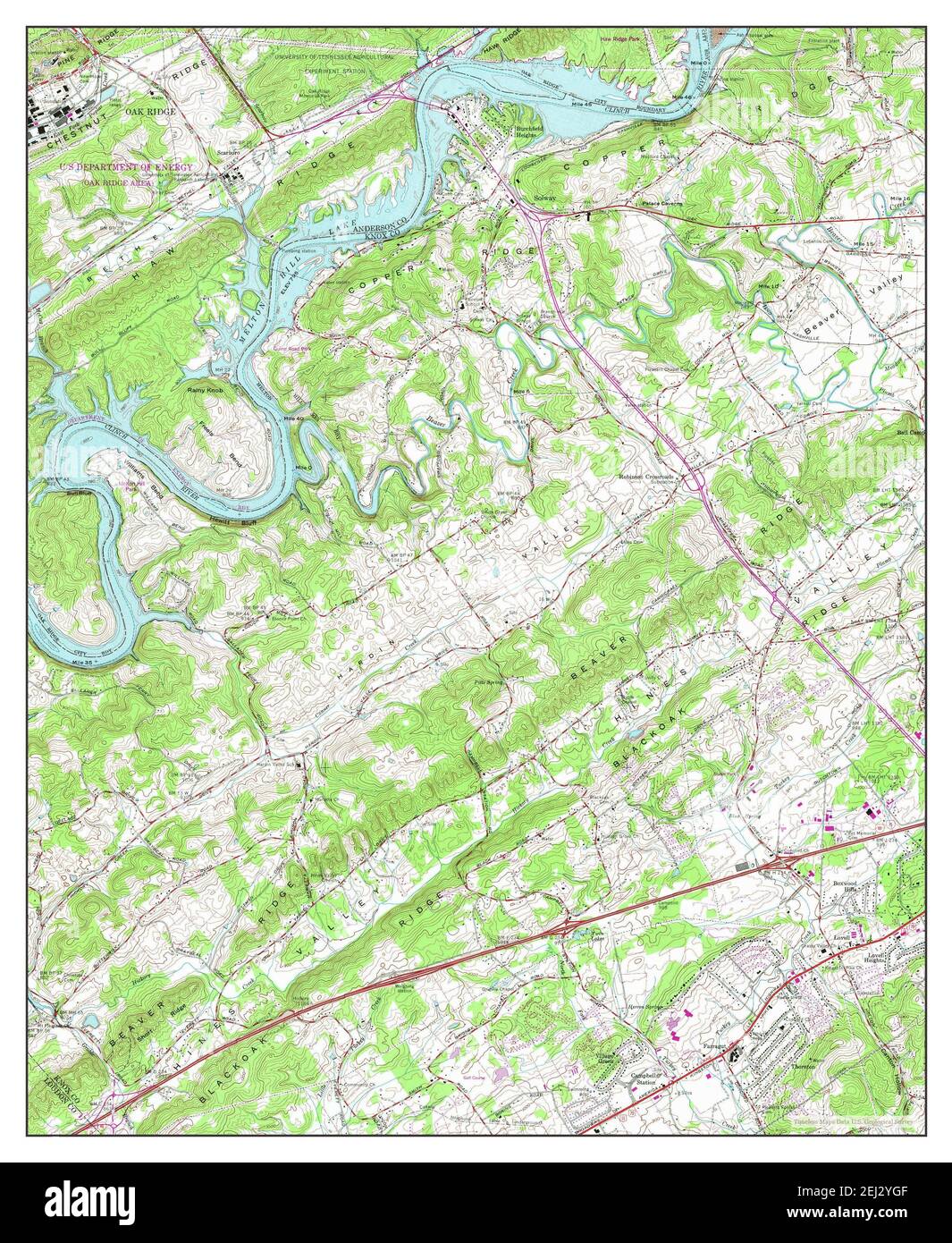 Lovell, Tennessee, map 1968, 1:24000, United States of America by Timeless Maps, data U.S. Geological Survey Stock Photo