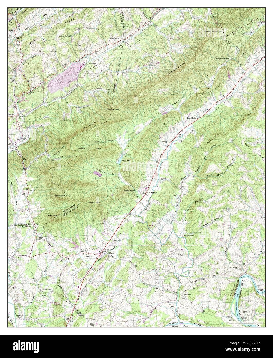 Luttrell, Tennessee, map 1952, 124000, United States of America by